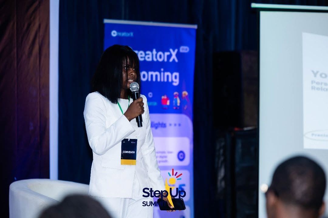 Precious Lijoka speaking at Step-Up Summit