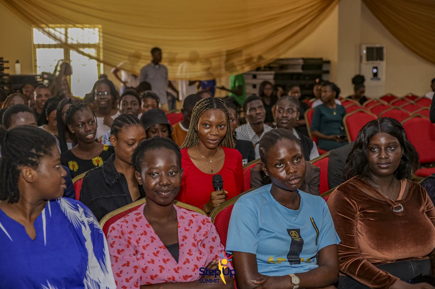 Engaging with the crowd at Step-Up Summit