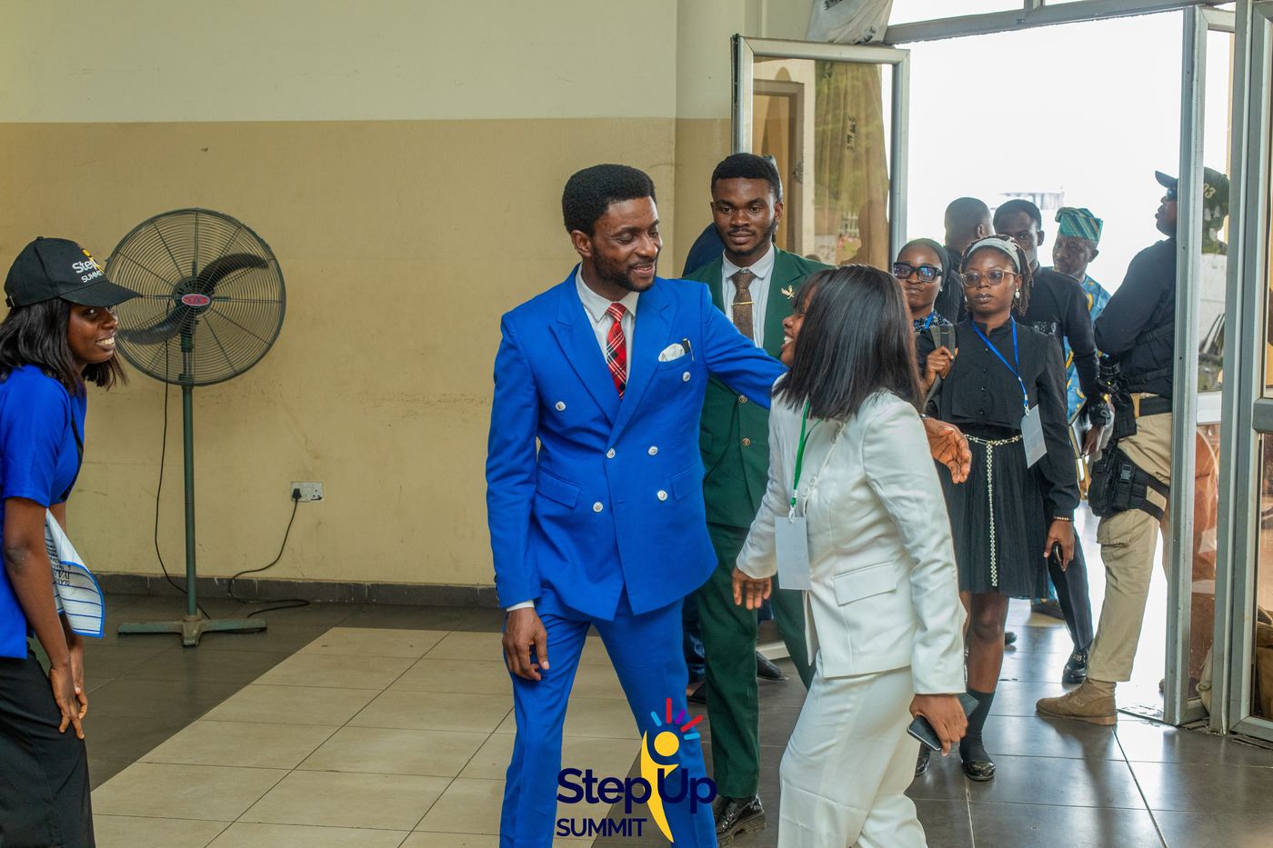 Welcoming guests at Step-Up Summit